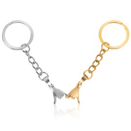 HJZHII 2PCS Pinky Promise Keychain, Couple Matching Keyring Pinky Promise Gift Valentine's Day Gifts for Boyfriend Girlfriend Husband Wife Best Friend Him Her(Gold)
