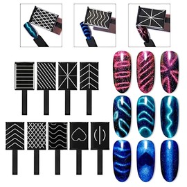 DANNEASY 39pcs Cat Eye Nail Magnet Set Cat Eye Gel Nail Polish Magnet Cat Eye Magnetic Nail Polish Strong Nail Art Magnets Stick Multi-Function Manicure Tool for Nails Salon Accessories