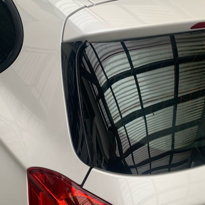 2pcs Rear Window Side Spoiler Canard Wing Glossy Black Replacement