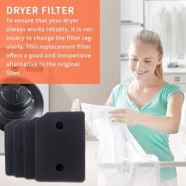 Dryer Filter Replacement, Set of 4 Filters for Miele 9164761 Dryer Heat Pump Dryer, Heat Exchanger Filter Fine / Coarse 207 x 157 x 30 mm, Sponge Filter Lint Filter for Condenser Dryer