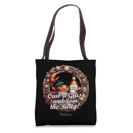 Whisky Saying Crab a Glass Funny Crab with Islay Whisky Tote Bag