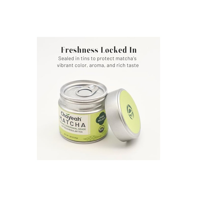 ChaYeah Matcha Jade Select para Latte Y Té Regular, Polvo
