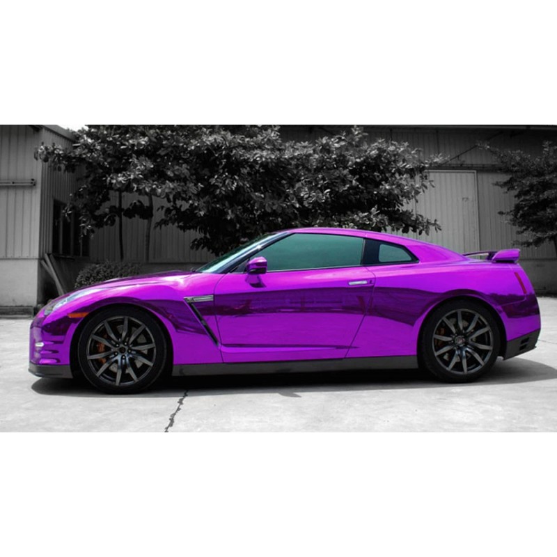 AUTOGOODY 36" x 60" Purple Chrome Mirror Vinyl Film Wrap