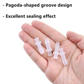 JLEivvi 12 Pcs Luer Lock Connector, Clear Female Luer Lock Tube Connector Hose Barb Fitting Kit for Connecting Syringes Hose Laboratory Equipment, 1/4 inch