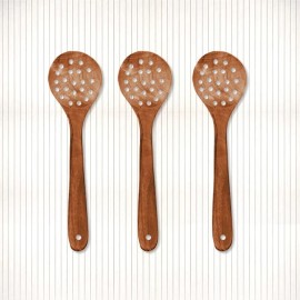 Eisinly Teak Wooden Spoons Spatula Set For Cooking Utensils Non Stick Kitchen Tools Set