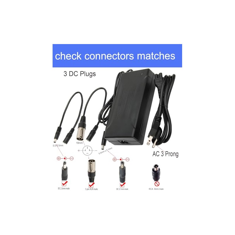 Xietongpo 54.6V 3 amp Battery Chargers for 48V Battery Pack