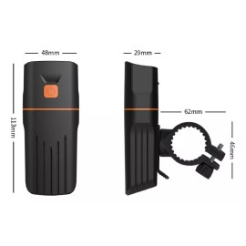 SoonHua   Faros De Bicicleta + Kit De Luces Traseras Negro