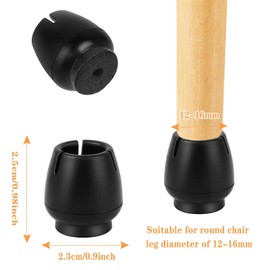 Pack of 50 Chair Leg Caps, Felt Gliders for Chairs, Chair Leg Protectors, Protective Caps for Round and Square Chair Legs to Protect Floors, Noise Protection Caps for Furniture (12-16 mm, Small,