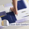 Blue Memory Foam Bathroom Rug Sets 5 Piece, Absorbent Non-Slip
