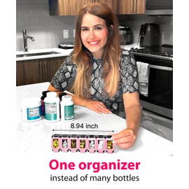 Weekly Pill Organizer 1 time a Day – Pill Box 7 Day with Enhanced Waterproof Seal, Large compartments Hold Big Vitamins & Supplements, Upgraded Locking lids, for Home & Travel use, Durable Hard case