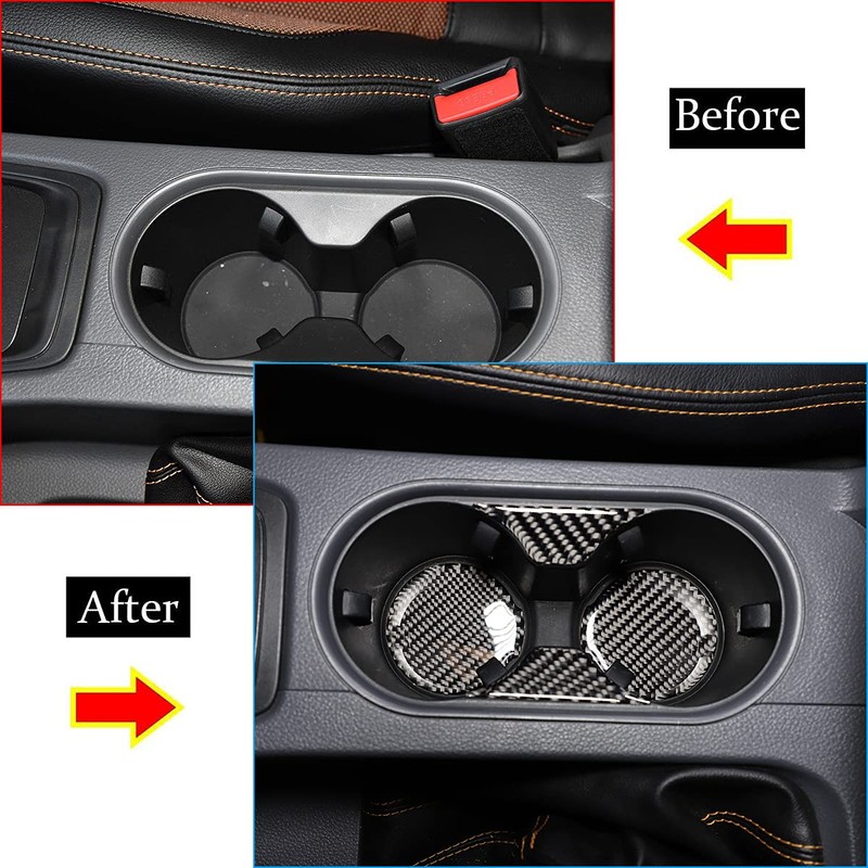 Soft Carbon fiber Car Central Control Water Cup Holder Coaster