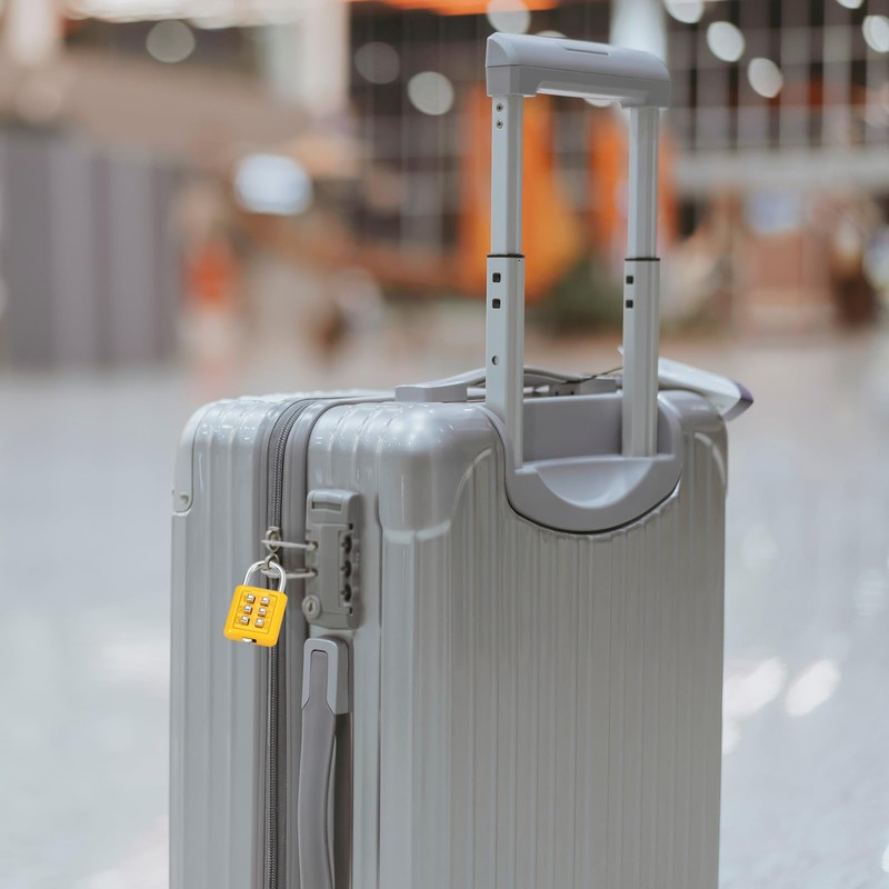 sourcing map Combination Padlock, 6-Digit Push Button Padlock 3-Position Locking