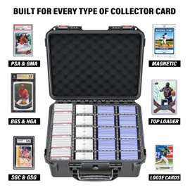 LUGECASE Graded Card Case Storage Box for Sports & Trading Cards