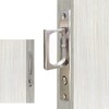 LWZH Brushed Nickel Pocket Door Edge Pull with Push Automatic