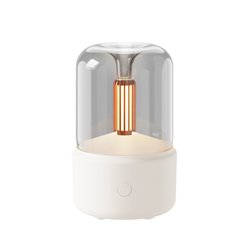 Candlelight Style Aroma Diffuser 120mL Mist Humidifier Warm White Night