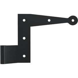 SteelTek L-Hinge with 1/2" Offset (Sold as Pair), 304 Stainless Steel, Powder Coated Black