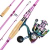 Sougayilang Spinning Rod Reel Combos,Colorful Two Pieces Spinning Pole with