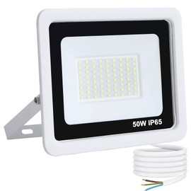 Mille Lucciole LED Outdoor Spotlight 50 W Cool White 6500 K 5000 LM Headlight 72 LED IP65 Waterproof Outdoor Spotlight White for Bright Garden Garage Sports Field Yard Floodlight