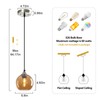 LBSQJ Amber Glass Pendant Lights Kitchen Island Globe Pendant Light