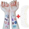 Backtopeia Medium Black Temporary Tattoo Custom Designs Easy Application Realistic Look