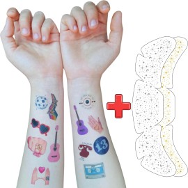 Backtopeia Medium Black Temporary Tattoo Custom Designs Easy Application Realistic Look