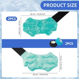 JRJRN Pack of 2 Ankle Cooling Pads, Ankle Gel Cooling Pads, Cooling Cuff Knee, Reusable Hot Cold Therapy Gel, Cooling Cuff Foot for Foot Injuries, Ankle Swelling, Sprains