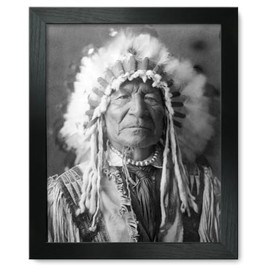 Framed Print 9x12: Sitting Bear-Arikara, 1908