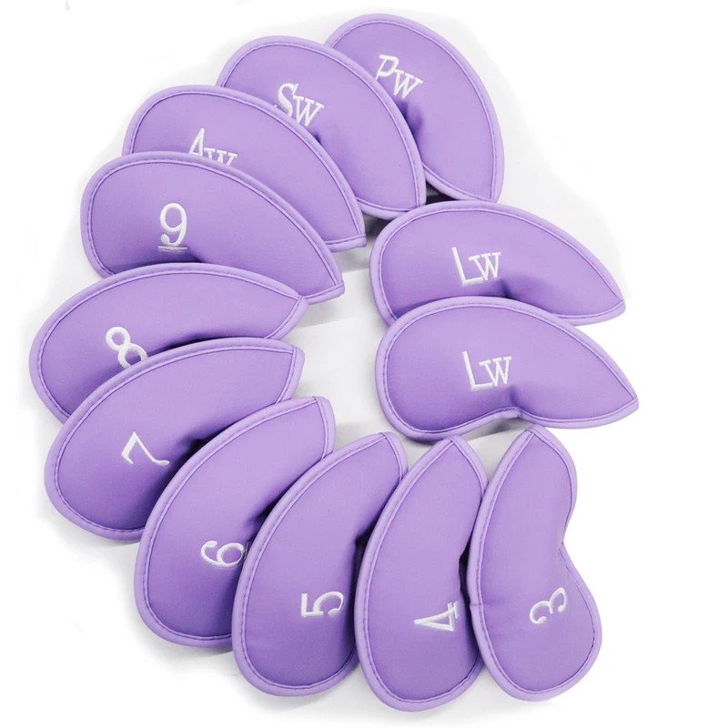 Golf Iron Head Covers Numbers Synthetic Leather Headcover Deluxe Value