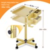 Multi-Function Salon Tray with Holder,Extension Hair Tray,Magnetic Metal Salon Trolley