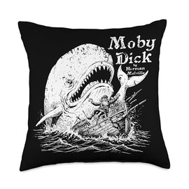 Moby Dick Vintage Throw Pillow