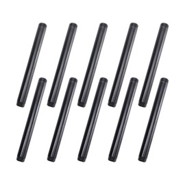 1/2" x 8" Black Painted Iron Pipe, Home TZH 10 Pack Black Paint Finish Threaded Pipework of metal for DIY Project/Furniture/Shelving Decoration (10, 8")