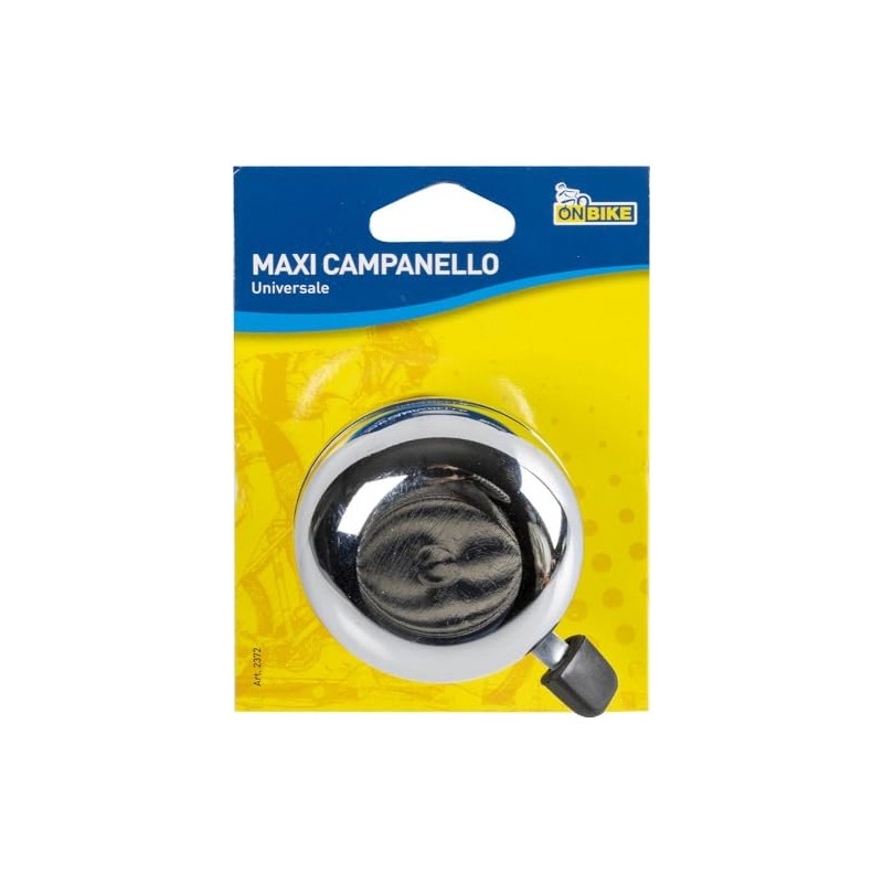 Maxi Universal Fahrradklingel Stahl verchromt Durchmesser 6,8