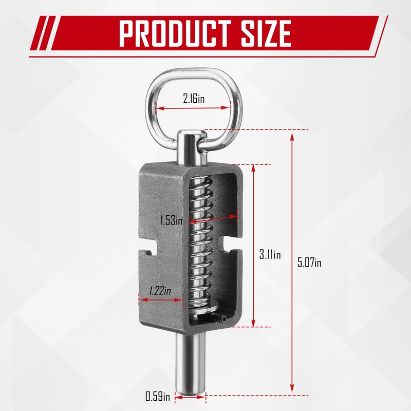 SPARKWHIZ Weld-On 5/8" Spring Latch Assembly with Plain Tube, Trailer
