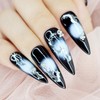 White Hole Cheek Handmade Nail Tips - Square S /