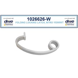 Folding Locking Latch for Drive RTL10266 Rollator Walker - White - (Fits Serial # prior to 2A1606300234)