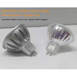 ALIDE 12V MR16 GU5.3 Led Outdoor Landscape Bulbs 5W, MR16 35W 50W Halogen Replacement, 2700K Soft Warm White,Low Voltage Bulbs Spotlights for Landscape Track Lighting,Not Dimmable,458lm,38 Deg,6 Pack