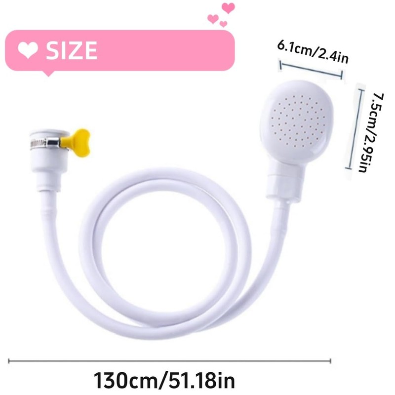 DACUAN Portable Rubber Sink Hose Faucet Sprayer Sink Hose Attachment