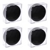 BTSKY 4 Pieces Square Clear Stackable Hockey Puck Holders -