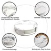 YUESUO Double-Sided Leather Coasters Set of 6 Pieces, Round Coasters