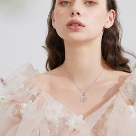 URONE Book Gifts 925 Sterling Silve Mother Daughter Necklaces Heart Pendant Birthday Gifts Book Jewelry for Women Mom Grandmother