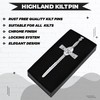 Scottish Kilt Pin for men-Kilt Accessories for men (Masonic Thistle)