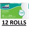 MOXIE 12 Double Rolls = 24 Regular Rolls White 12-Count