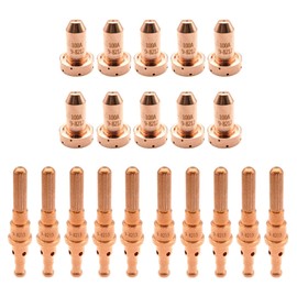 TIANLYLIN 10Pcs 9-8212 Plasma Nozzle 10Pcs 9-8215 Plasma Electrode Fit for Thermal Dynamics SL60/SL100 Cutting Torch Consumables