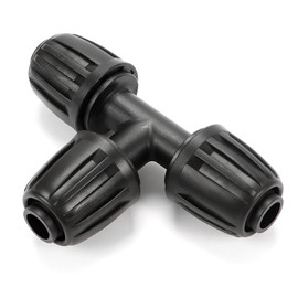 Copadri 12 Pieces 1/2 Inch Drip Irrigation Tee Fittings, 1/2'' Drip Line Barbed Locked Tee Connectors for 1/2 Inch Irrigation Tubing (1/2" ID x 0.640" OD) Anti-leak 3-Way Irrigation System Parts
