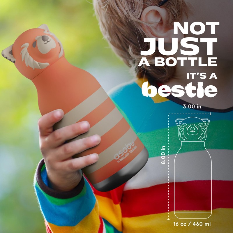 asobu Bestie Bottle Insulated Stainless Steel Water Bottle with Detachable