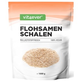 Vit4ever® Psyllium Husks, 99% Purity Laboratory Tested Indian Psyllium, Low Carb and Fibre Rich, Without Additives, Vegan, 1100 g / 1.1 kg | Indian psyllium husks, residue controlled and without additives - - vegan and laboratory tested