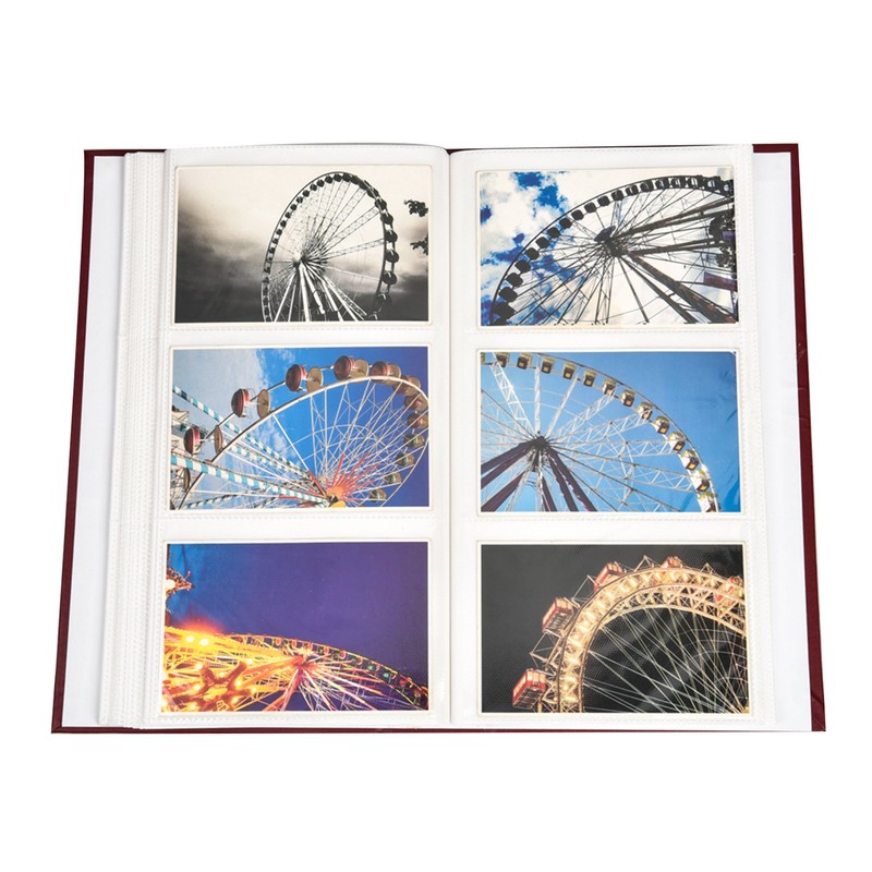 Arpan 6x4 Plain Photo Album with 300 Pockets Burgundy
