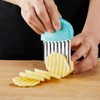 Crinkle Cutter, Stainless Steel Waffle Fry Cutter, Wavy Chopper for