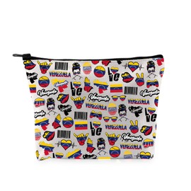 PYOUL Funny Venezuela Lovers Gift Venezuela Makeup Bag Venezuela Traveller Cosmetic Bag Venezuela Culture Lovers Gift (Venezuela Bag)