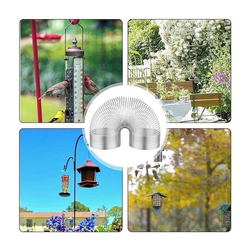 Squirrel Baffle Metal Spring, Squirrel Deterrents for Bird Feeders, Baffles